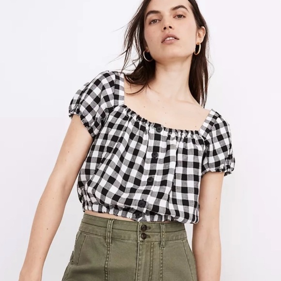 Madewell Tops - Madewell gingham crop